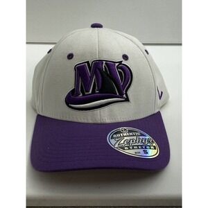 MV Sharks Marthas Vineyard Baseball Hat Small White Purple Stretch Zephyr NWT